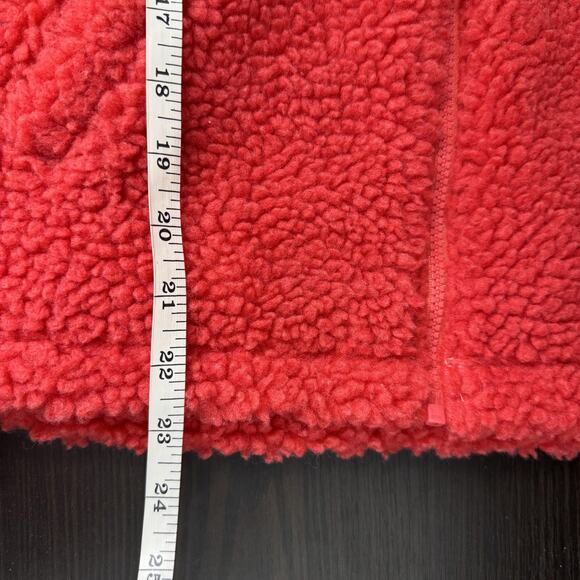 Nike Sherpa Fleece Jacket Womens XS Swoosh Logo Zip Up Teddy Bomber Cozy Pink - Picture 9 of 10